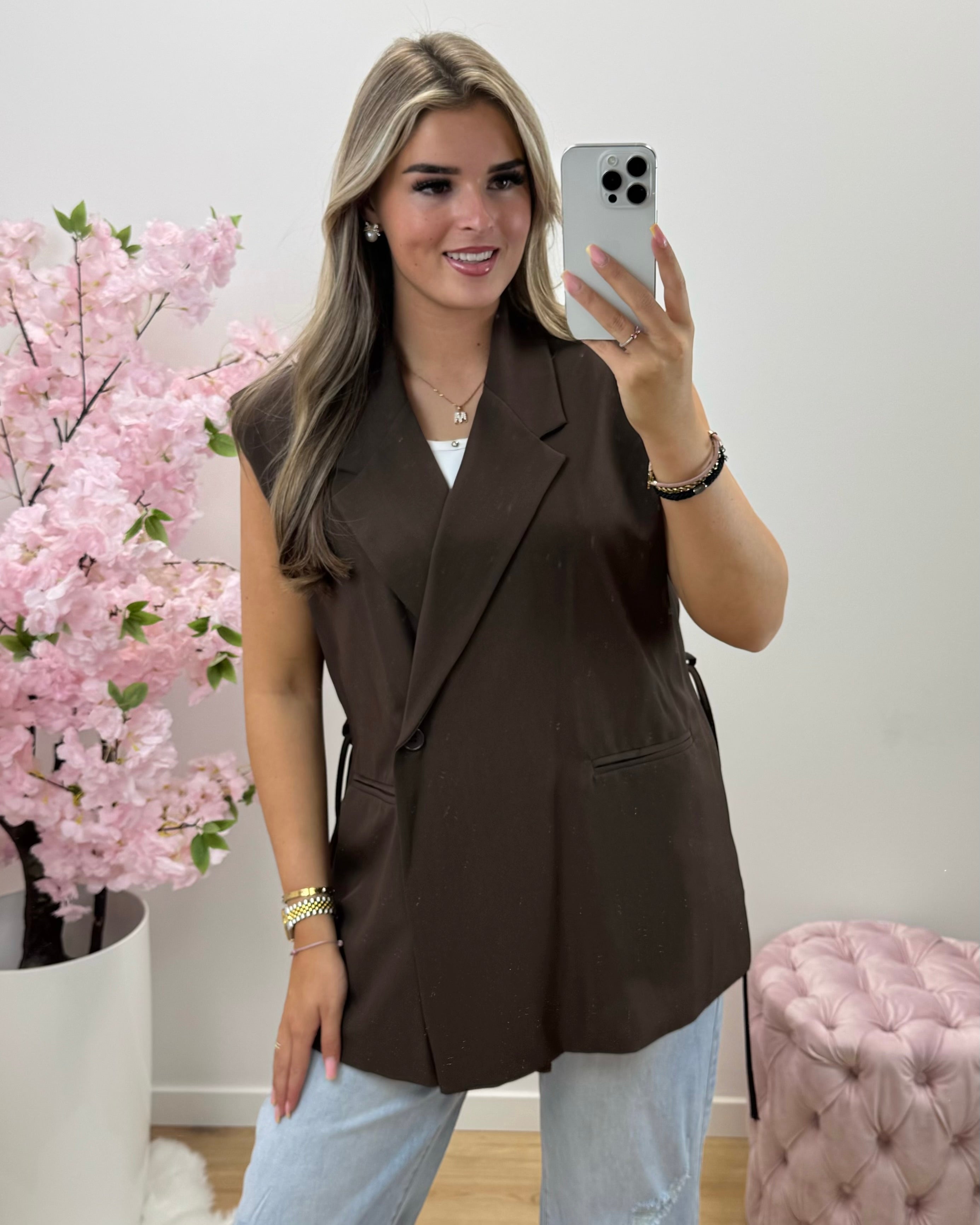 Gilet Emma bruin