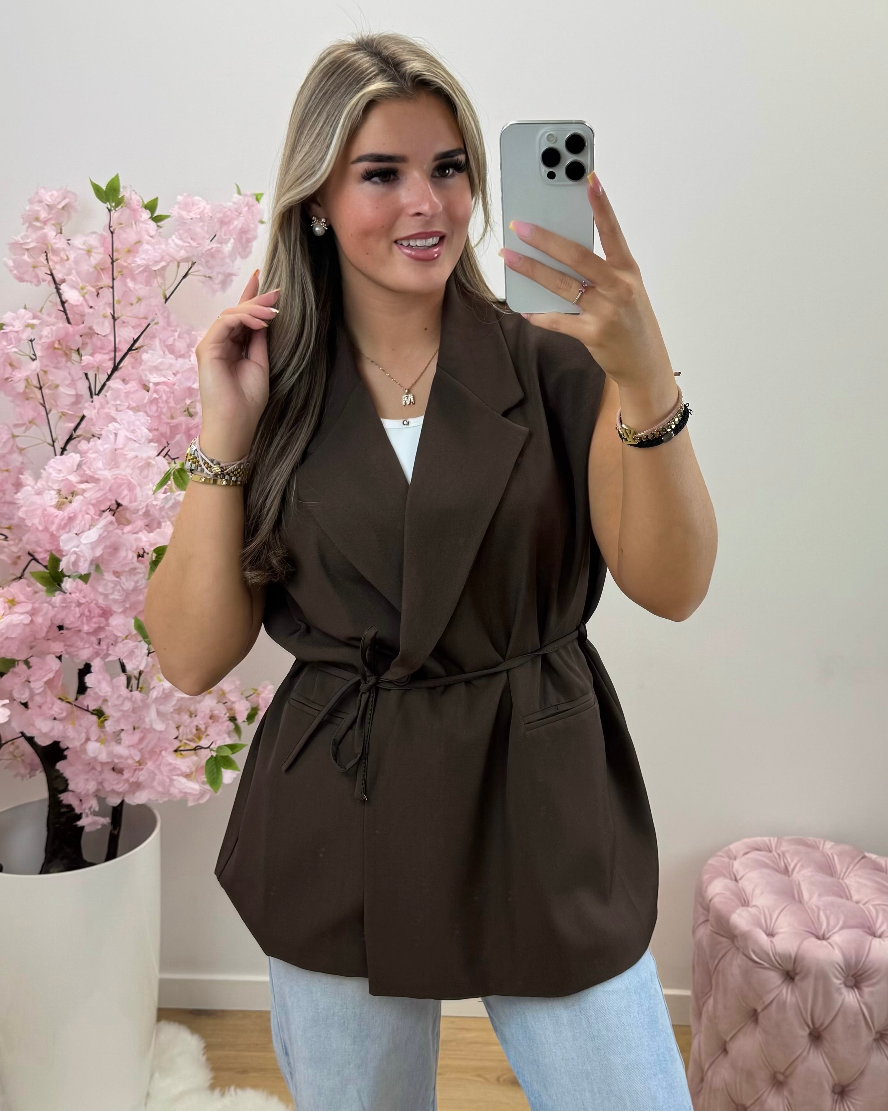 Gilet Emma bruin