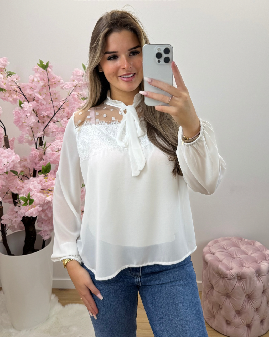 Blouse Puck wit
