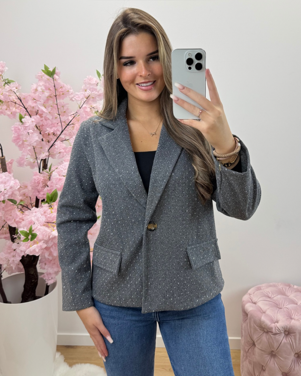 Blazer Bente grijs