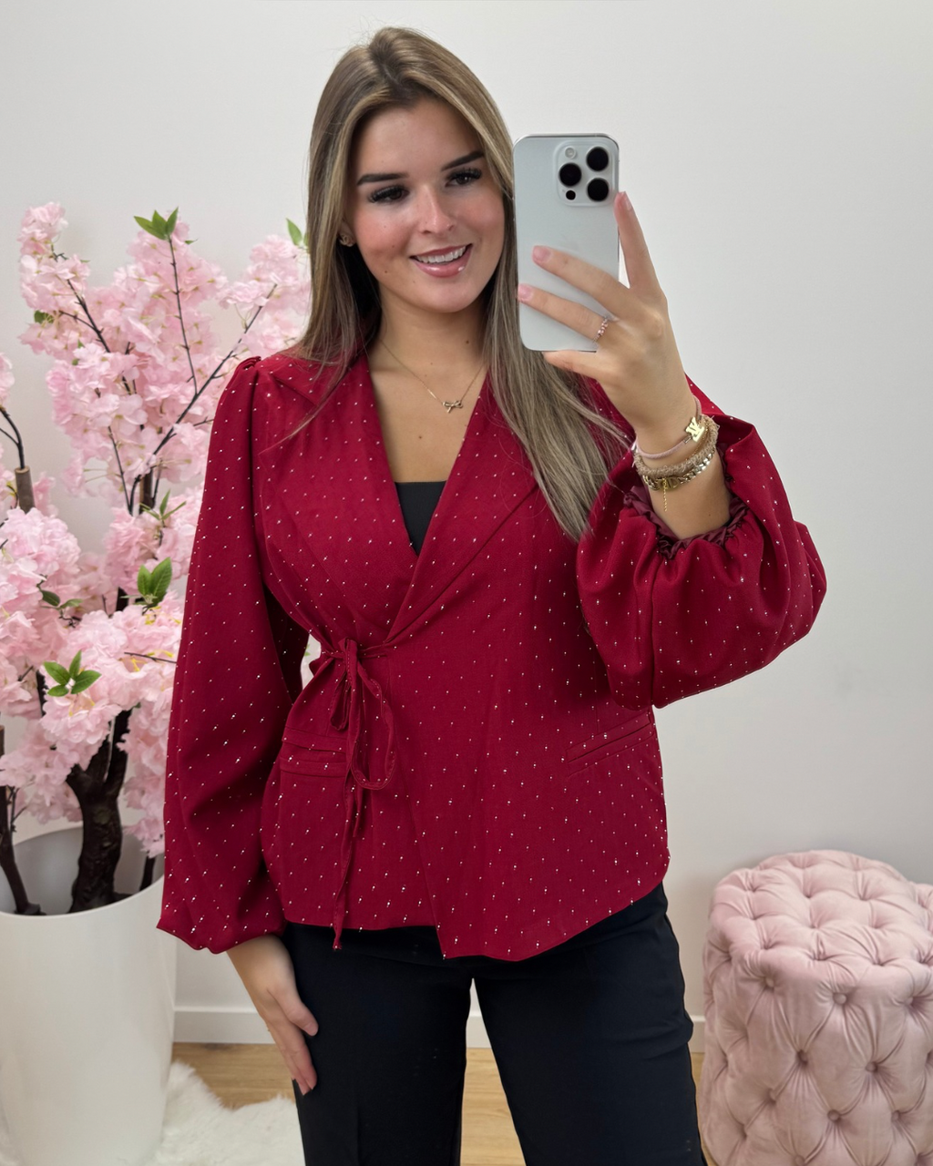 Blazer Fien rood