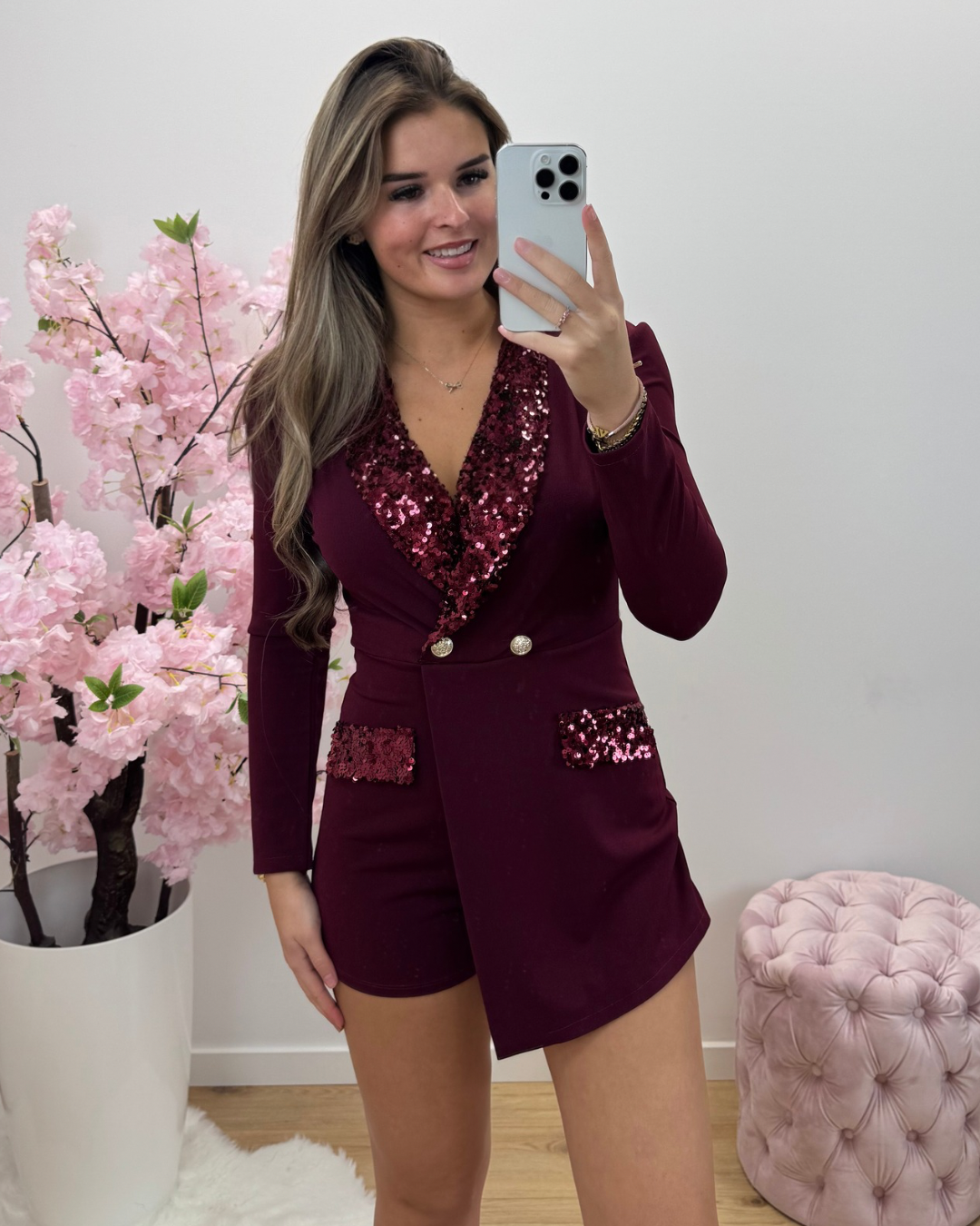 Playsuit Christy bordeaux