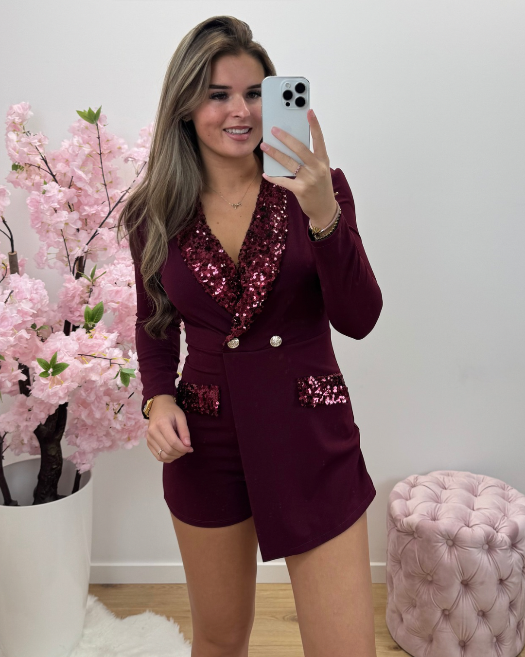 Playsuit Christy bordeaux