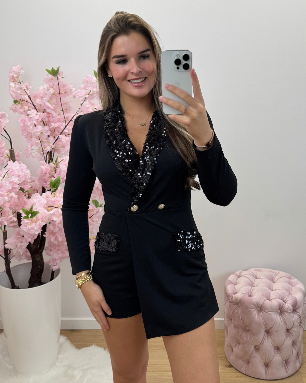 Playsuit Christy zwart