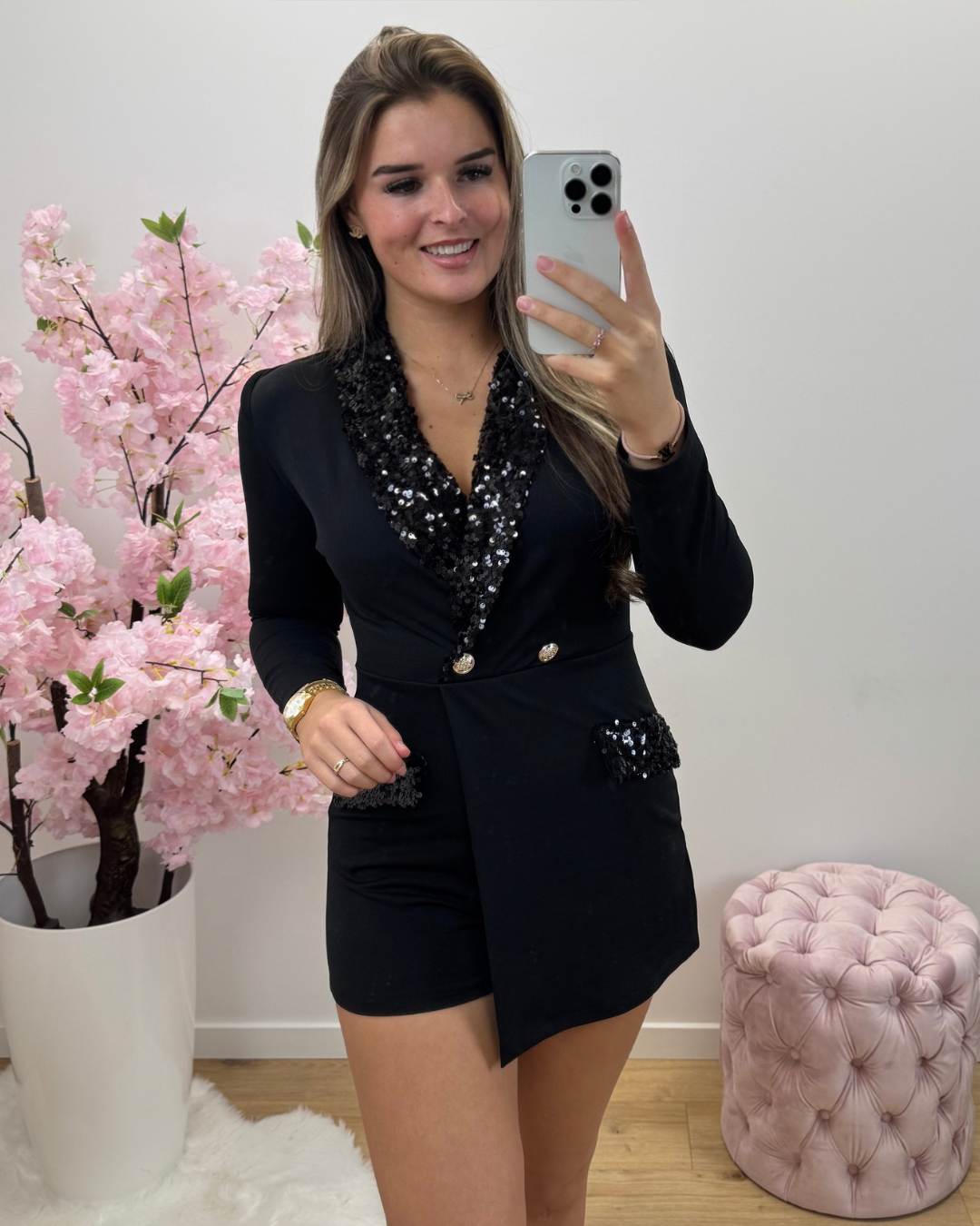 Playsuit Christy zwart