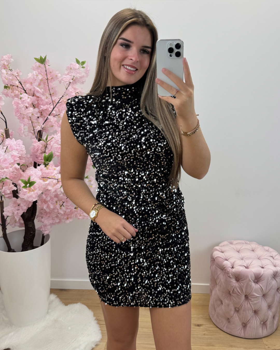 Set Cherry silver/zwart