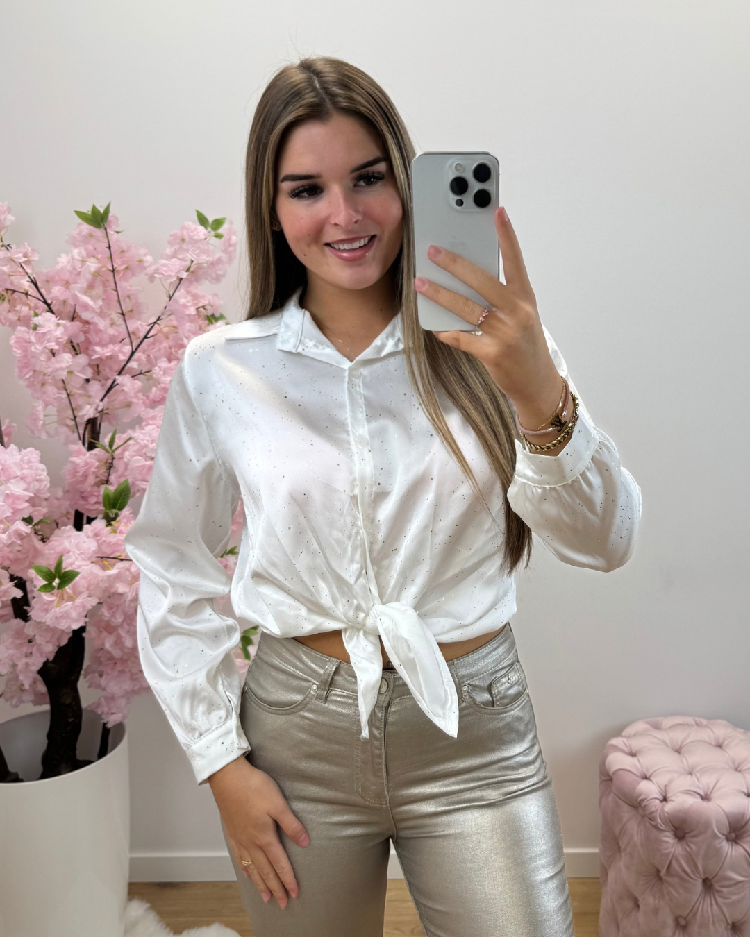 Blouse Shiny wit