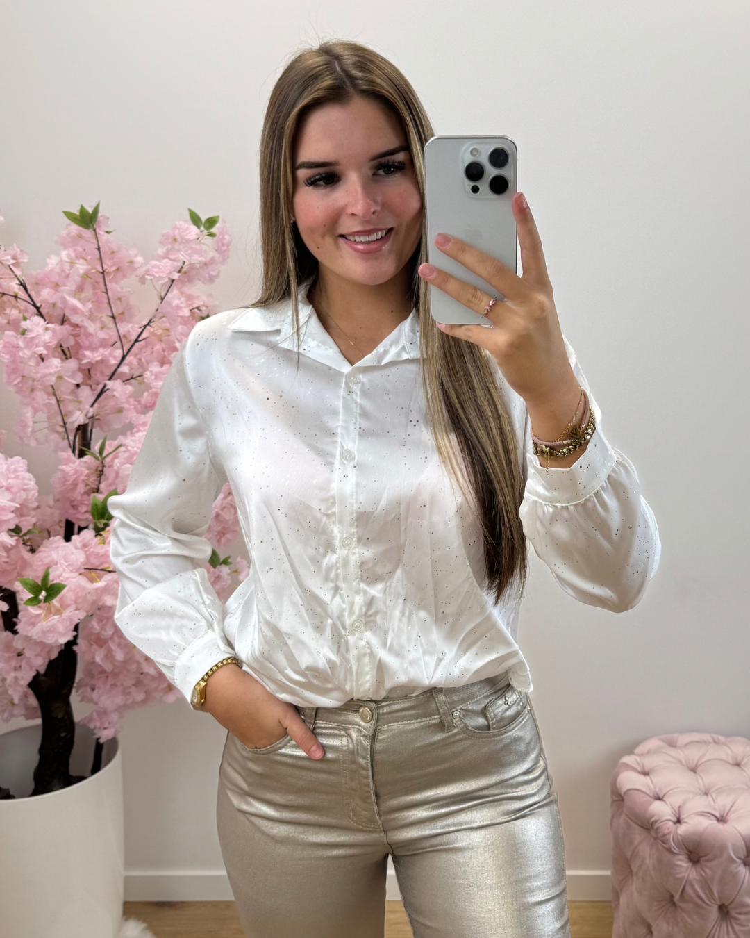 Blouse Shiny wit