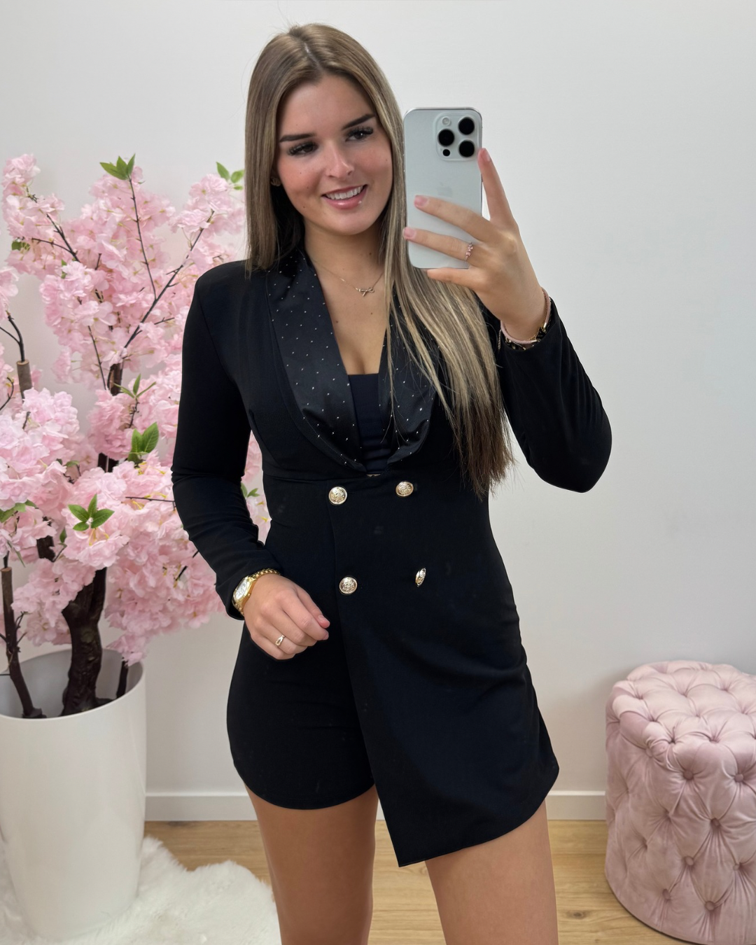 Playsuit Santa zwart