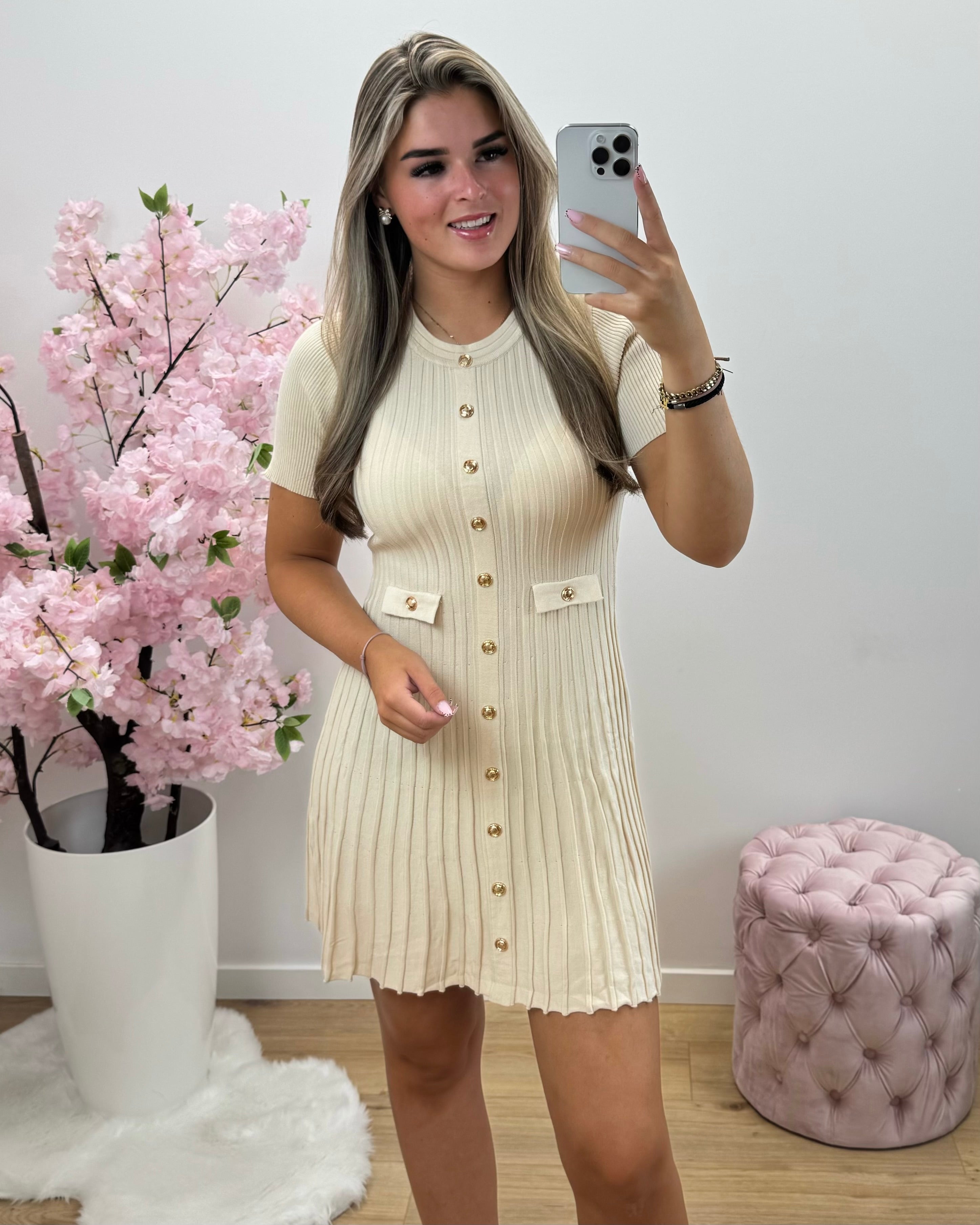 Jurk Valerie beige