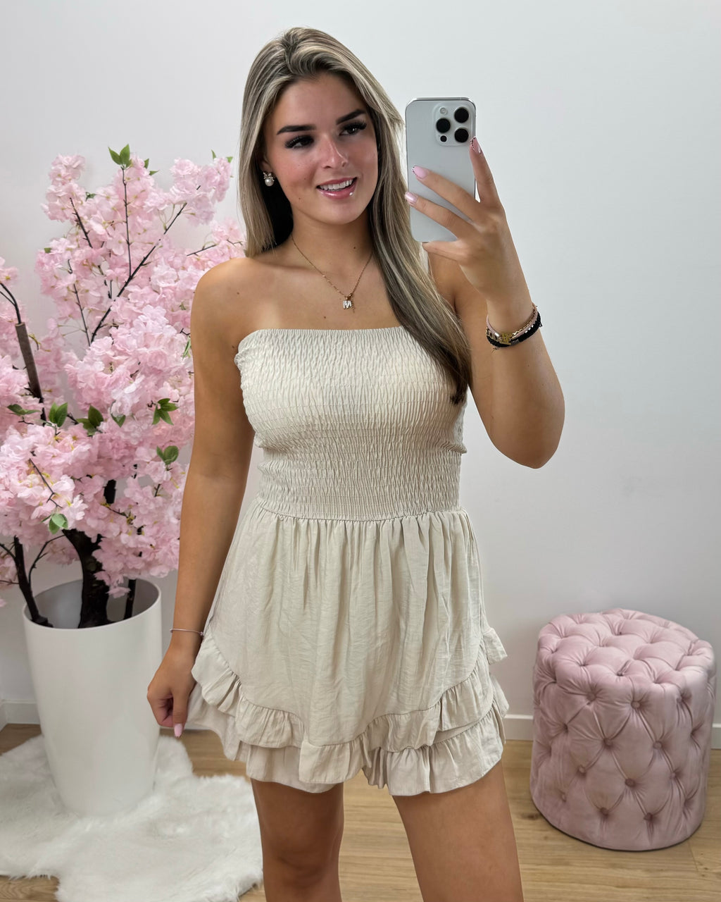 Playsuit Lynn beige