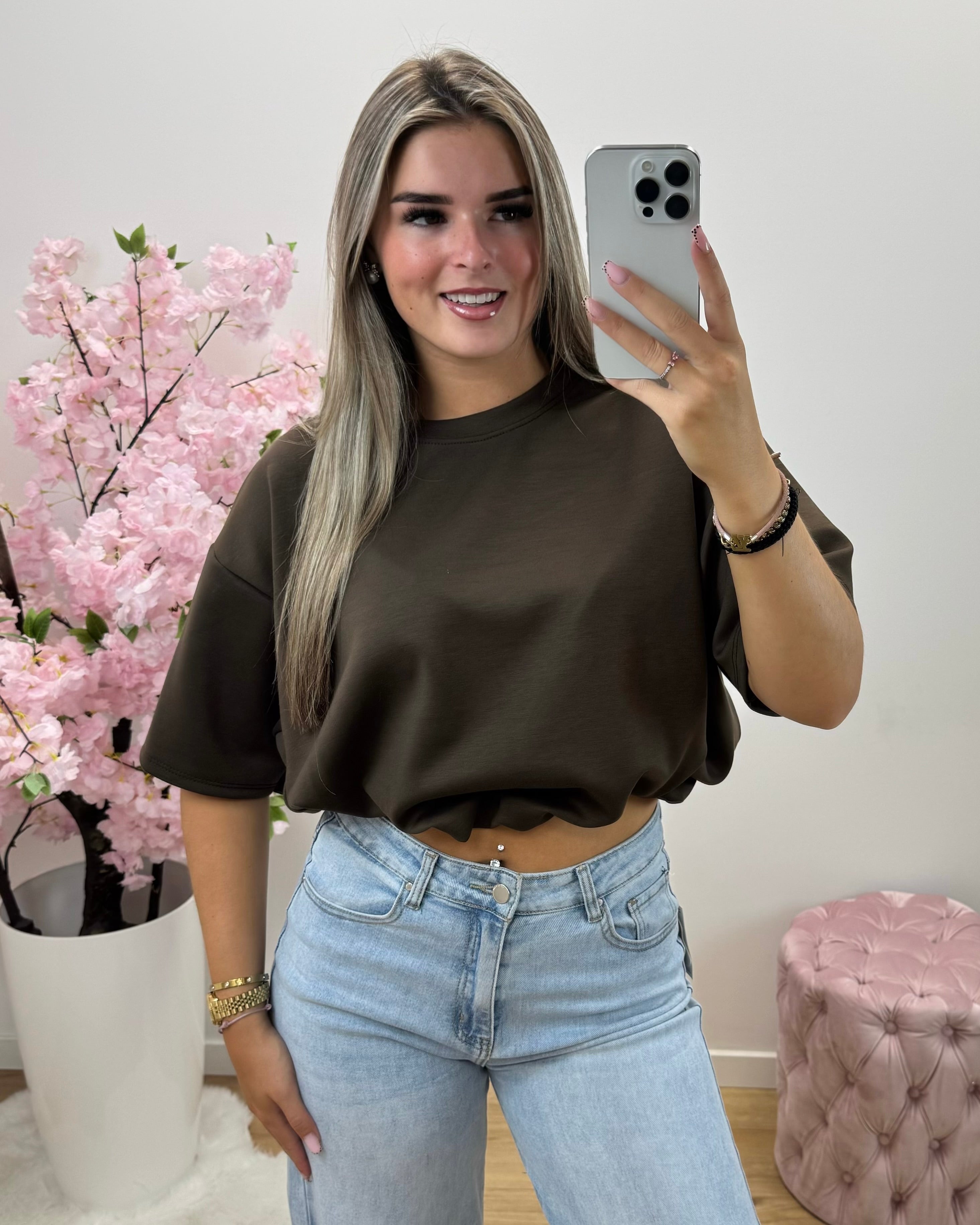 Shirt Elena bruin