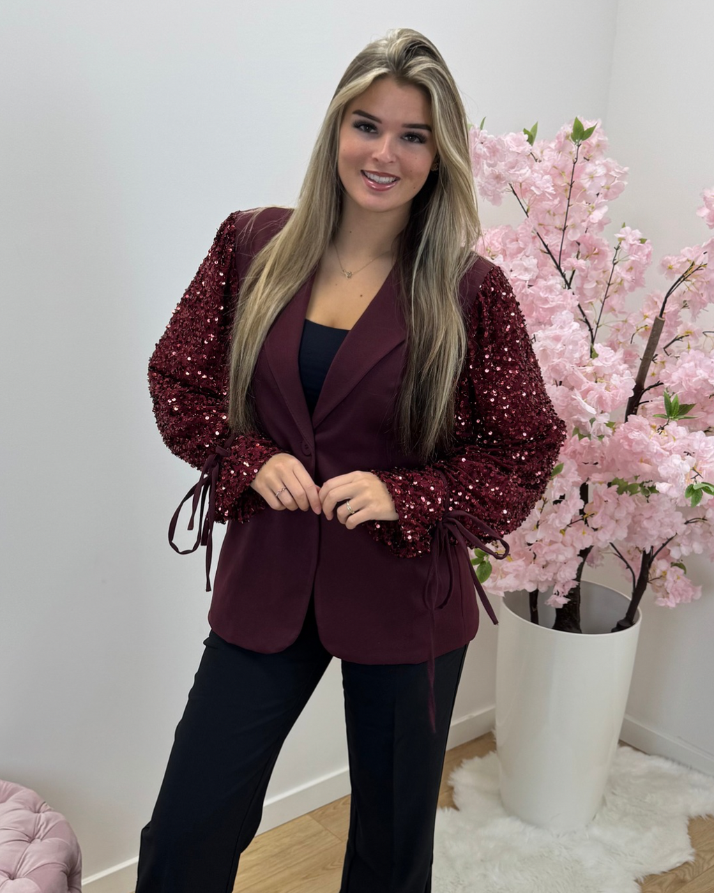 Blazer Party bordeaux