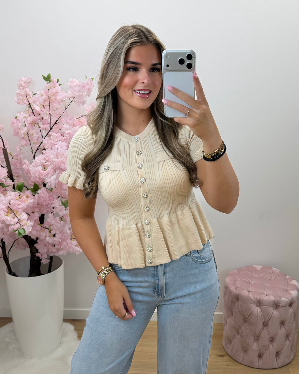 Top Evy beige