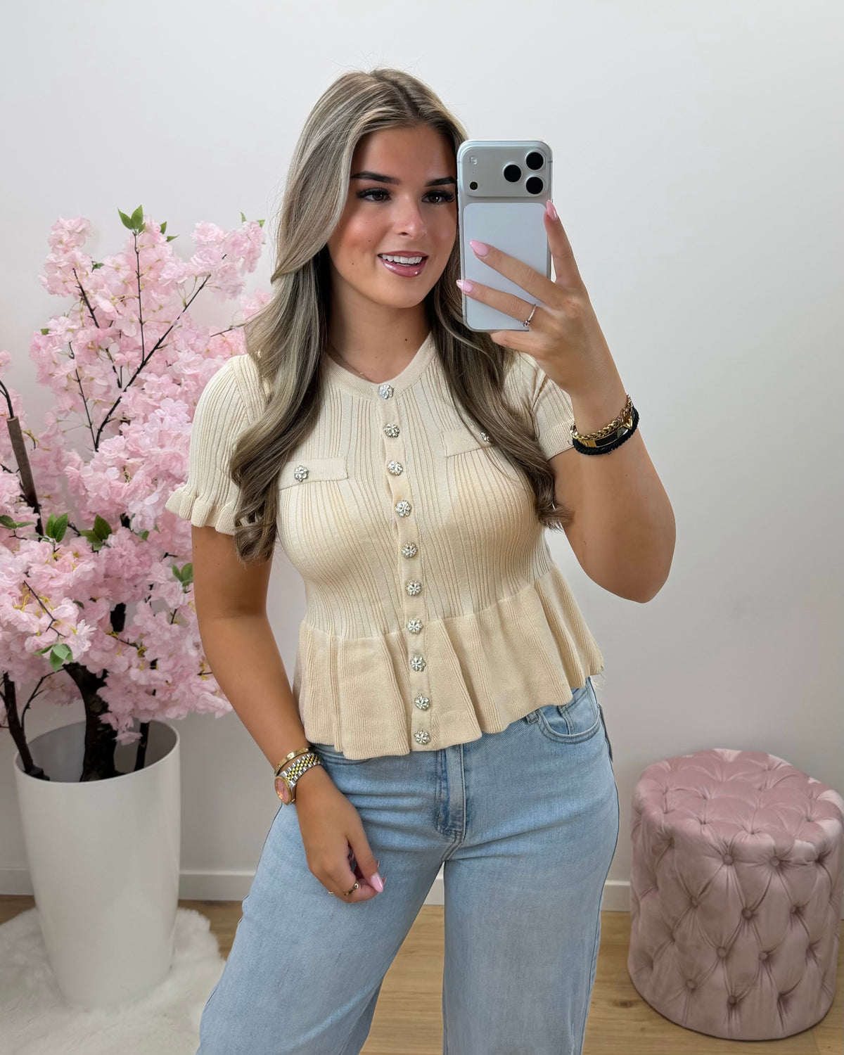 Top Evy beige