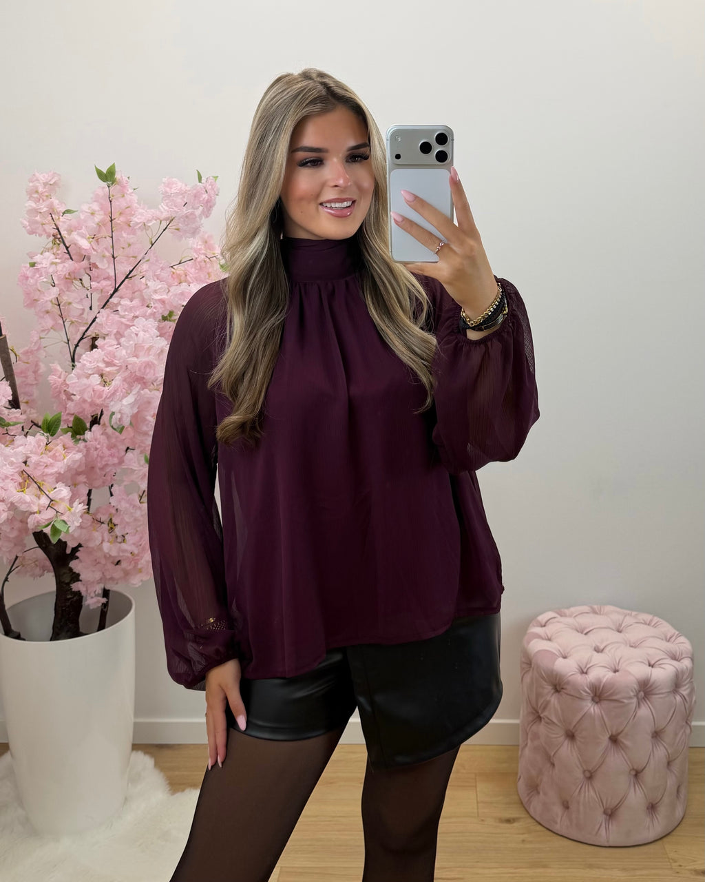Blouse Isabel bordeaux