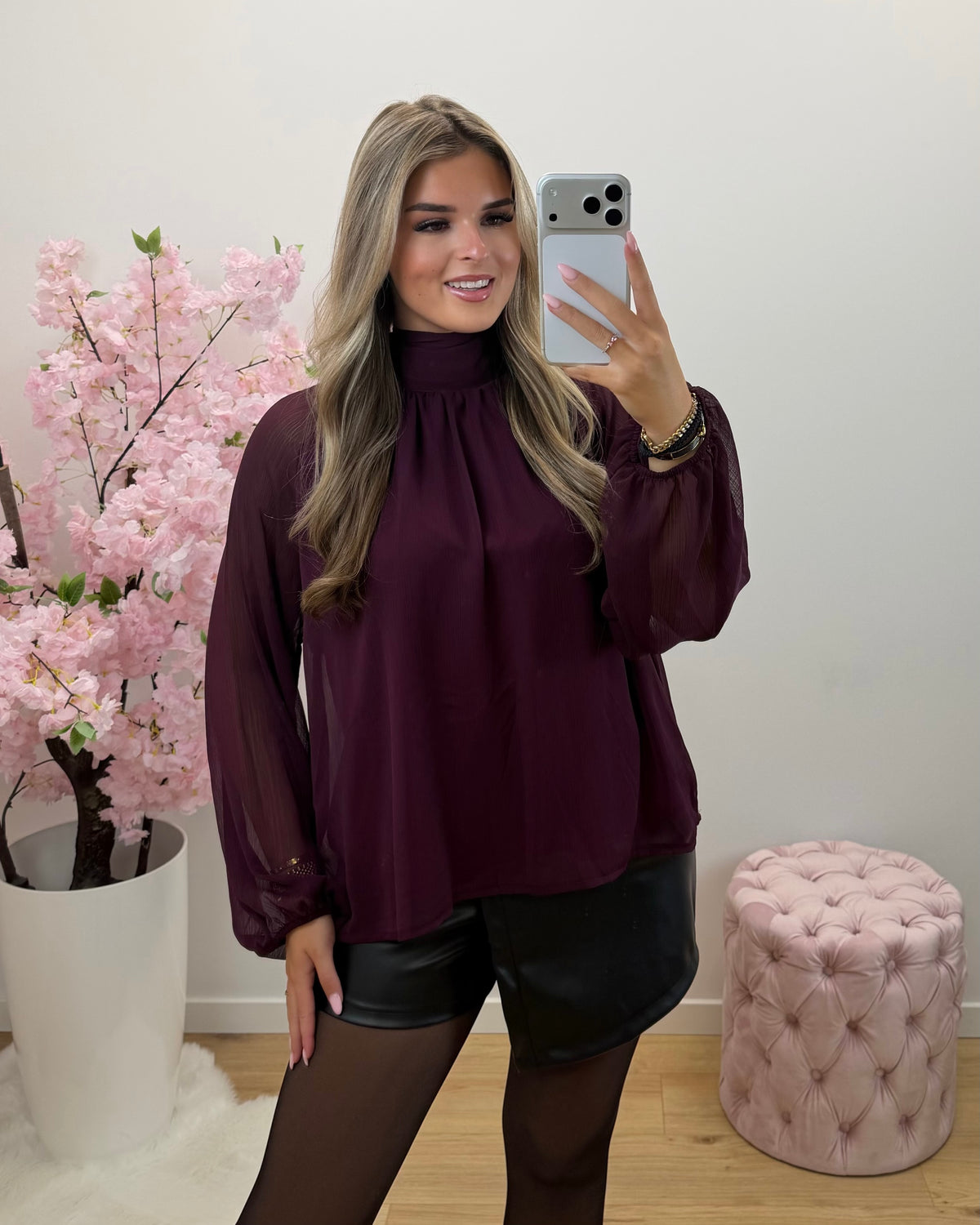 Blouse Isabel bordeaux