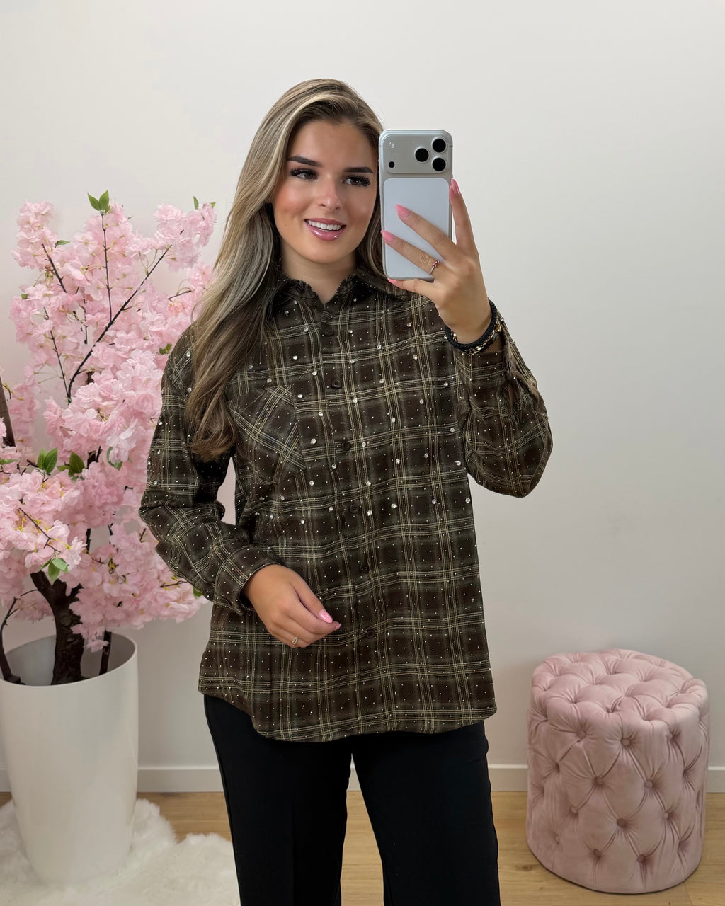 Blouse Anna bruin