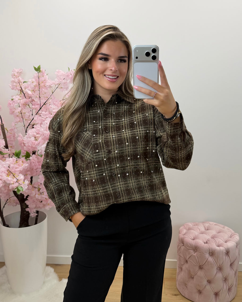 Blouse Anna bruin