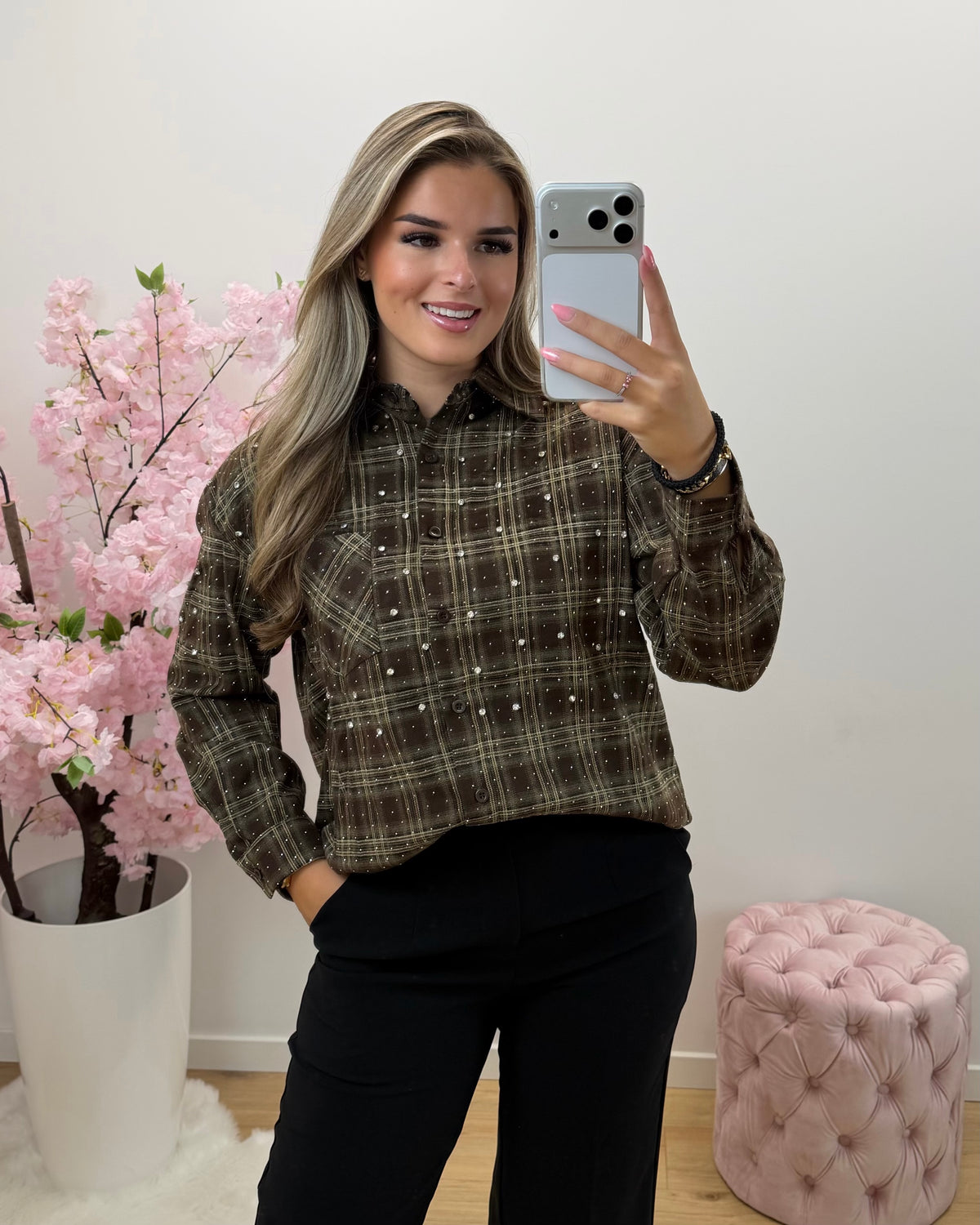 Blouse Anna bruin