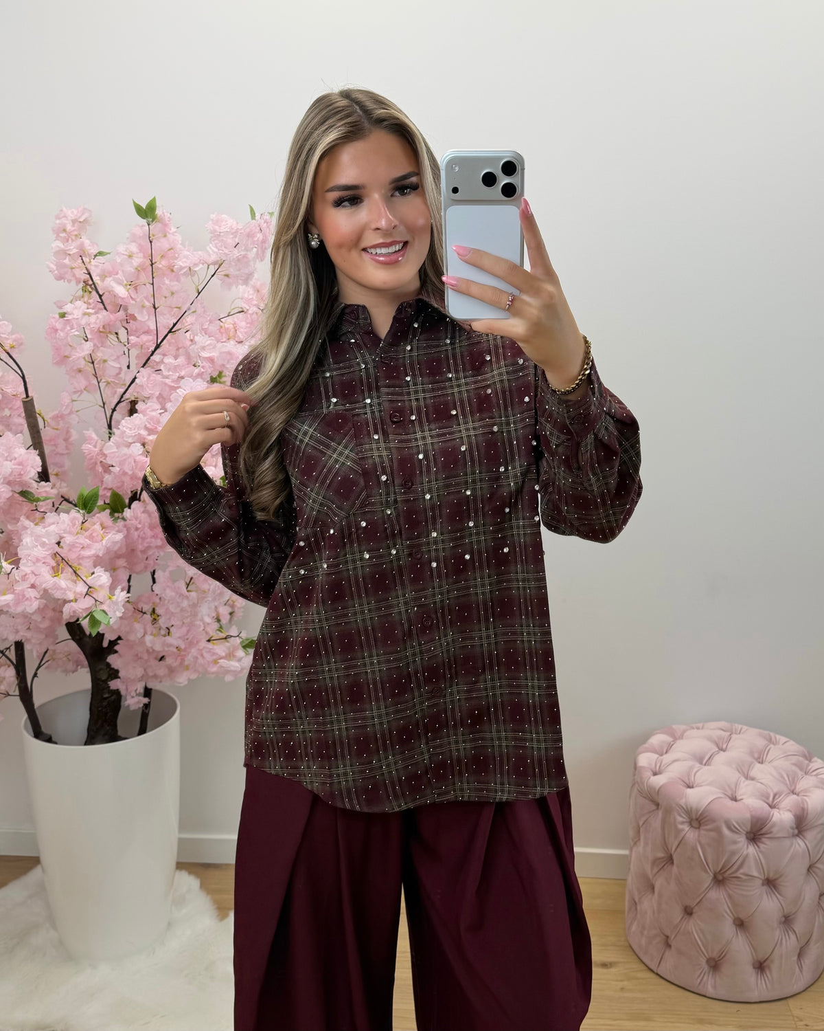 Blouse Anna bordeaux