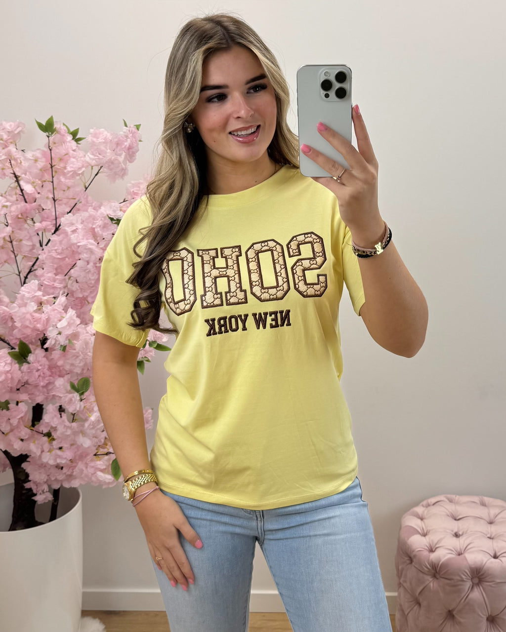 Shirt Nina geel