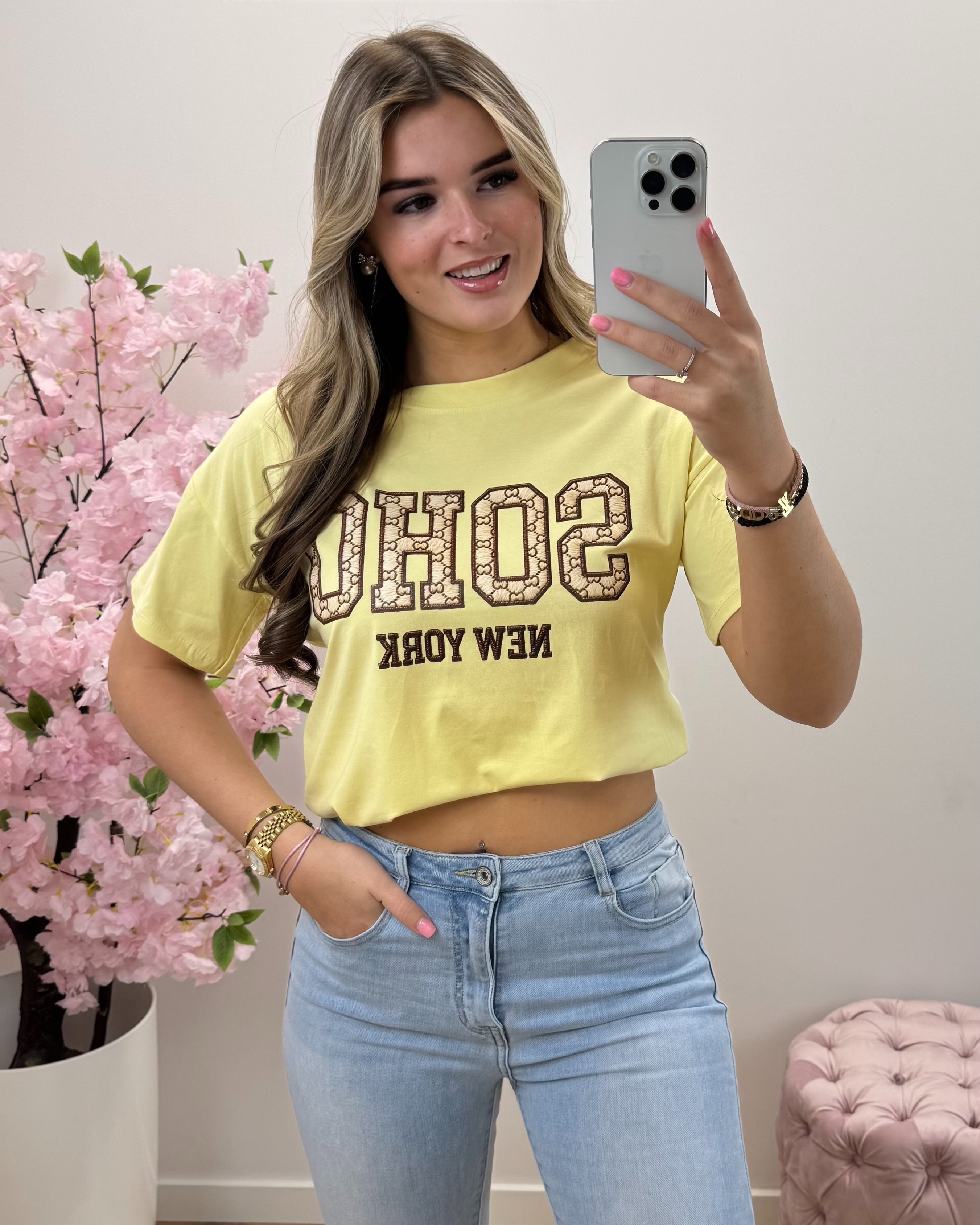Shirt Nina geel