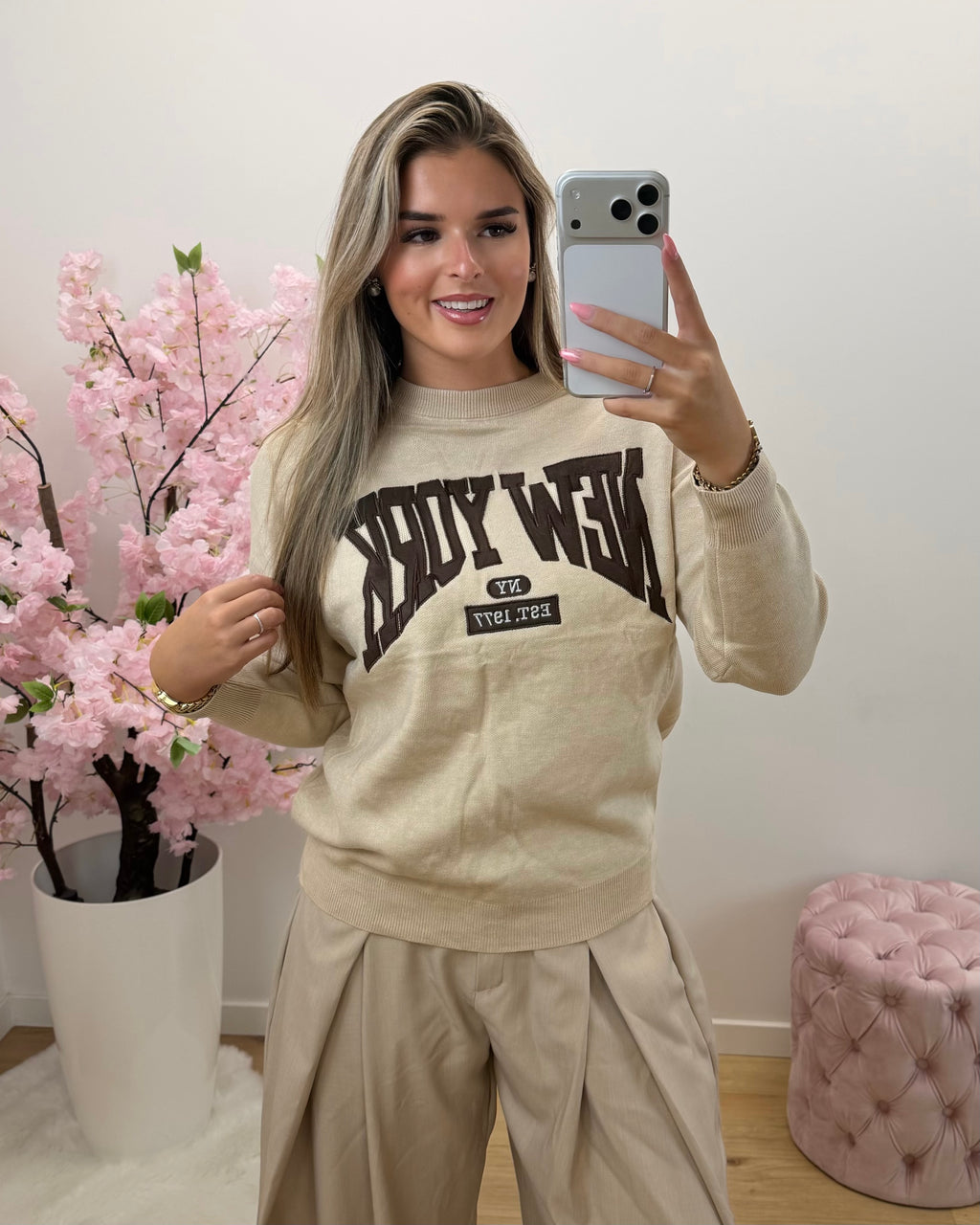 Trui New York beige
