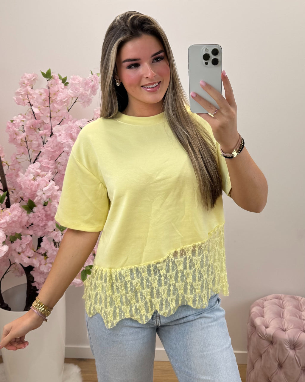 Shirt Lena geel