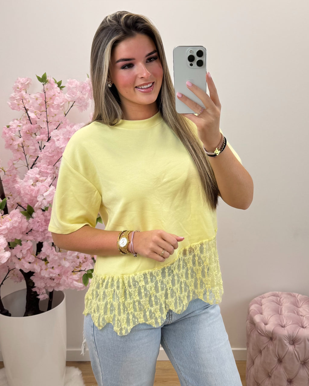 Shirt Lena geel