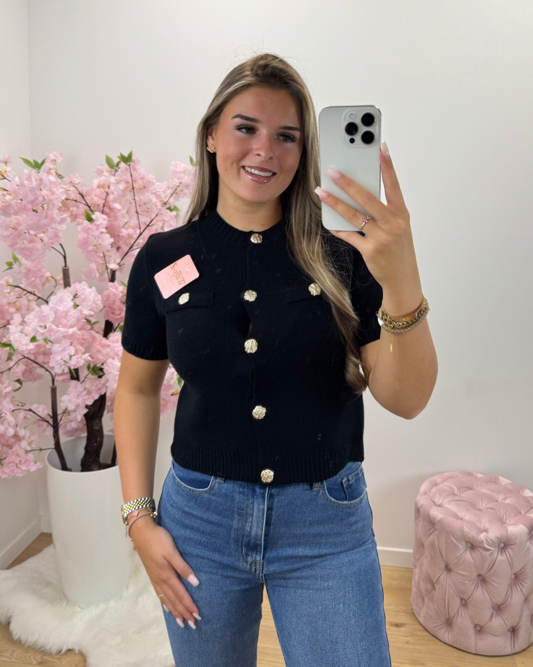 Top Zara zwart