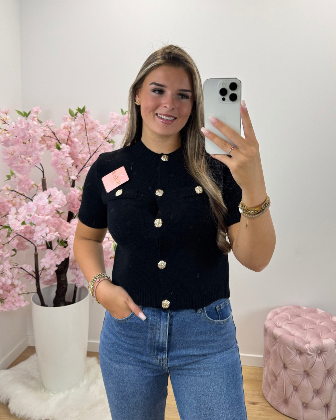 Top Zara zwart