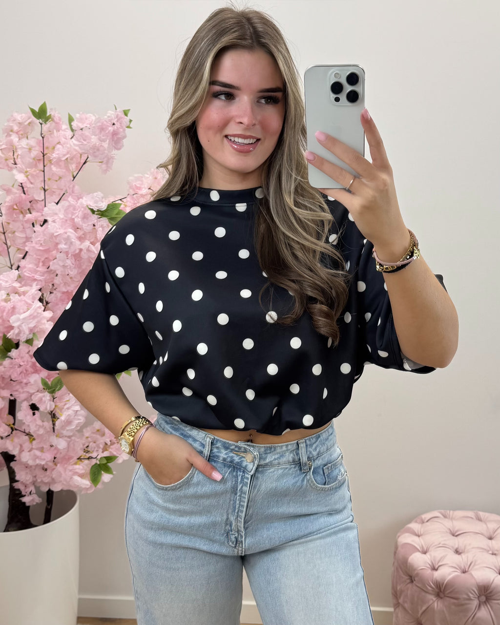 Top Emily zwart