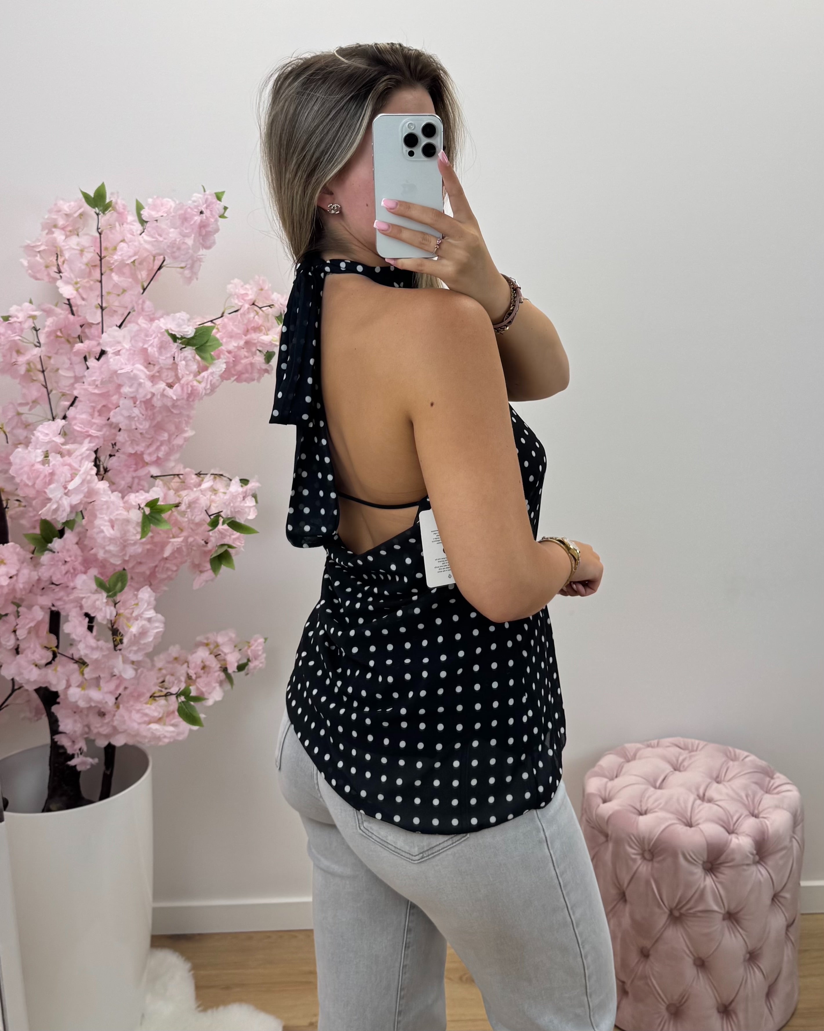 Top Fleur zwart