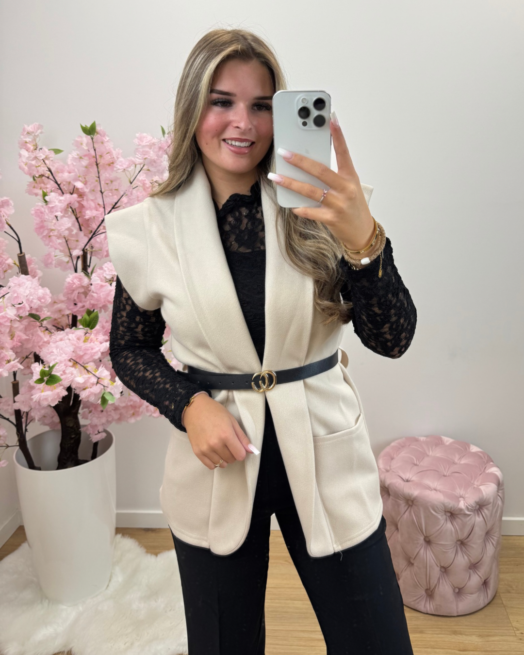 Gilet Chloe crème