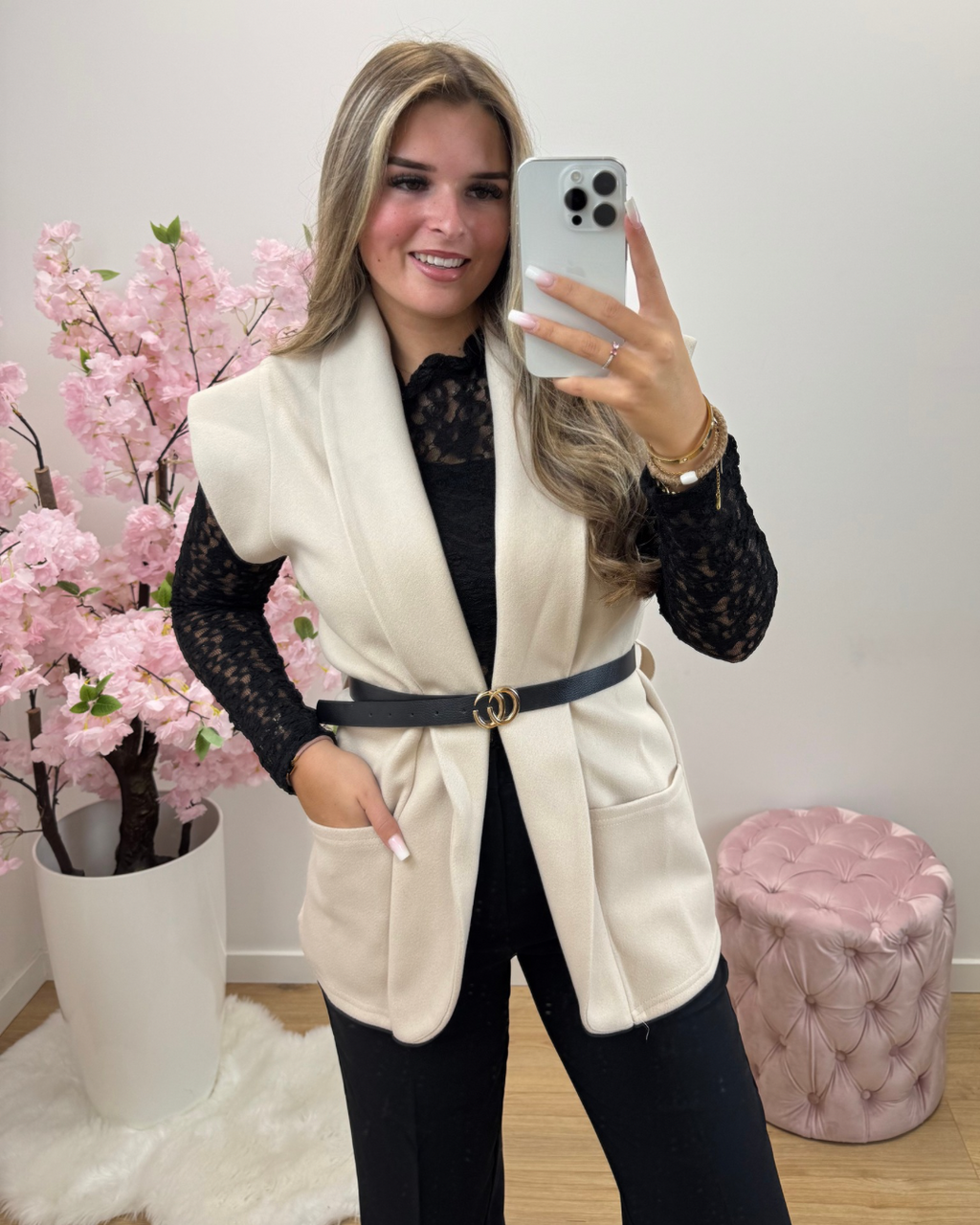 Gilet Chloe crème