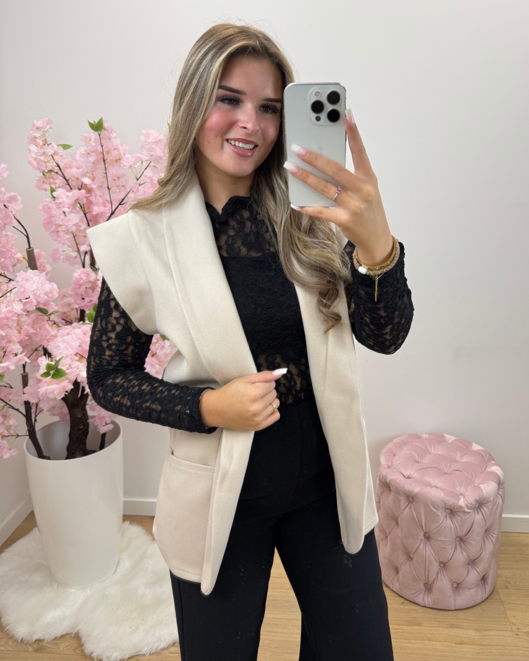 Gilet Chloe crème