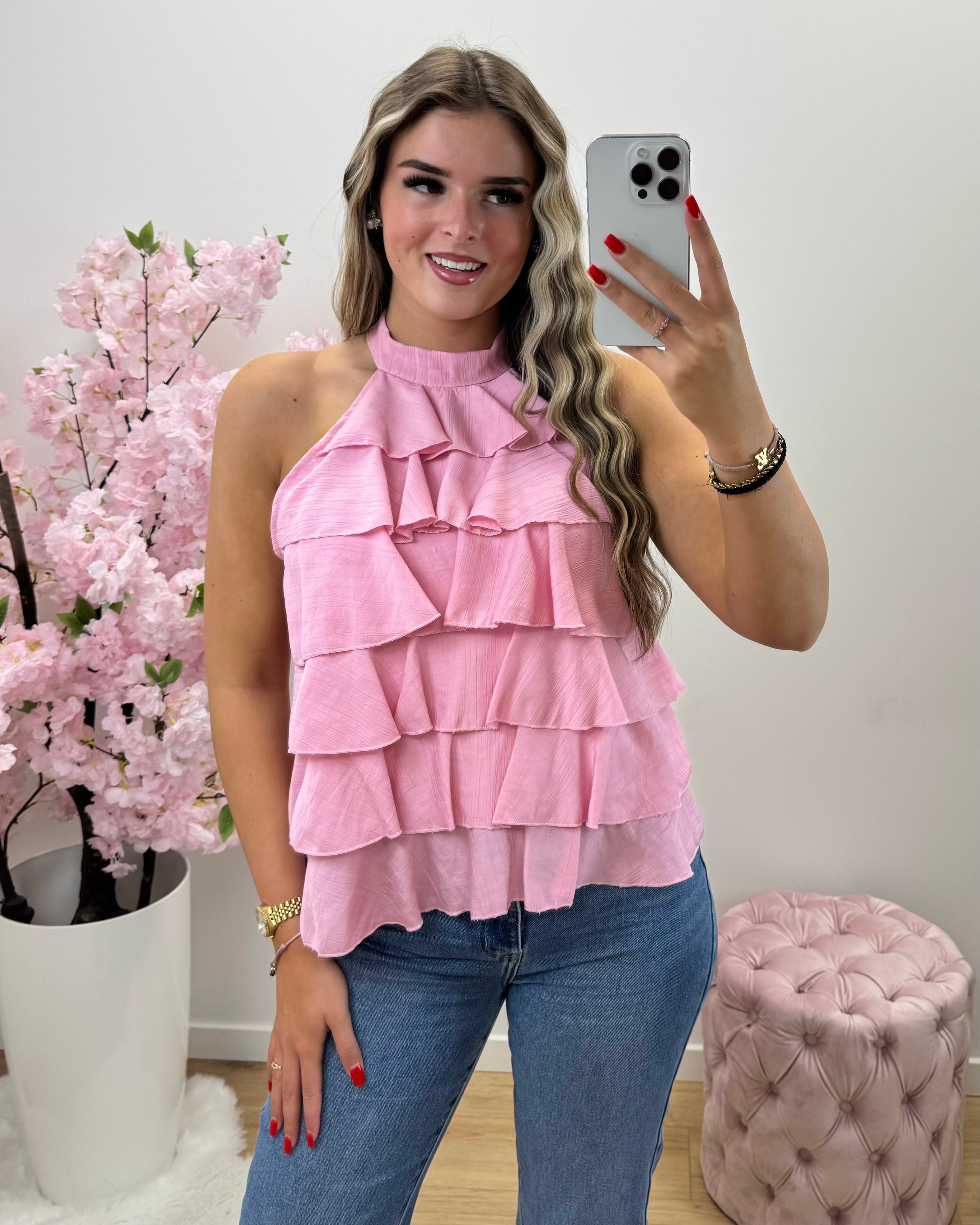 Top Lily roze