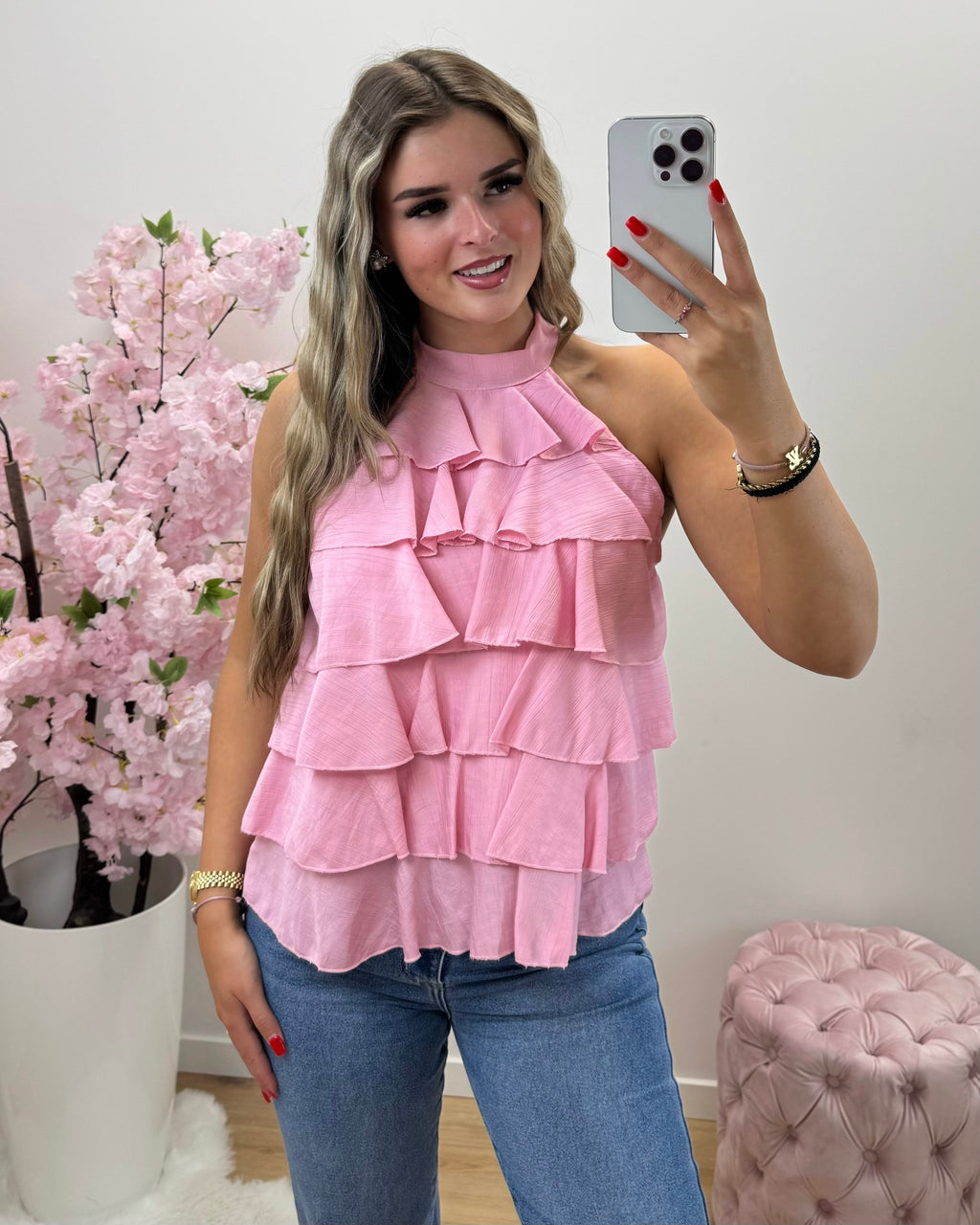 Top Lily roze