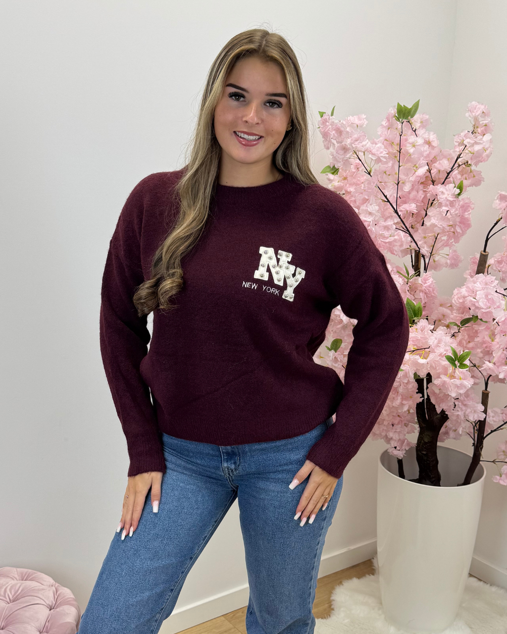 Trui Romy bordeaux
