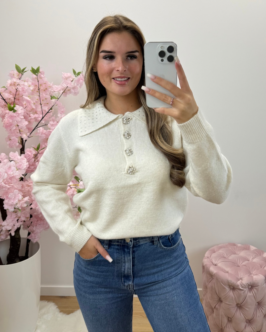 Trui Raquel crème