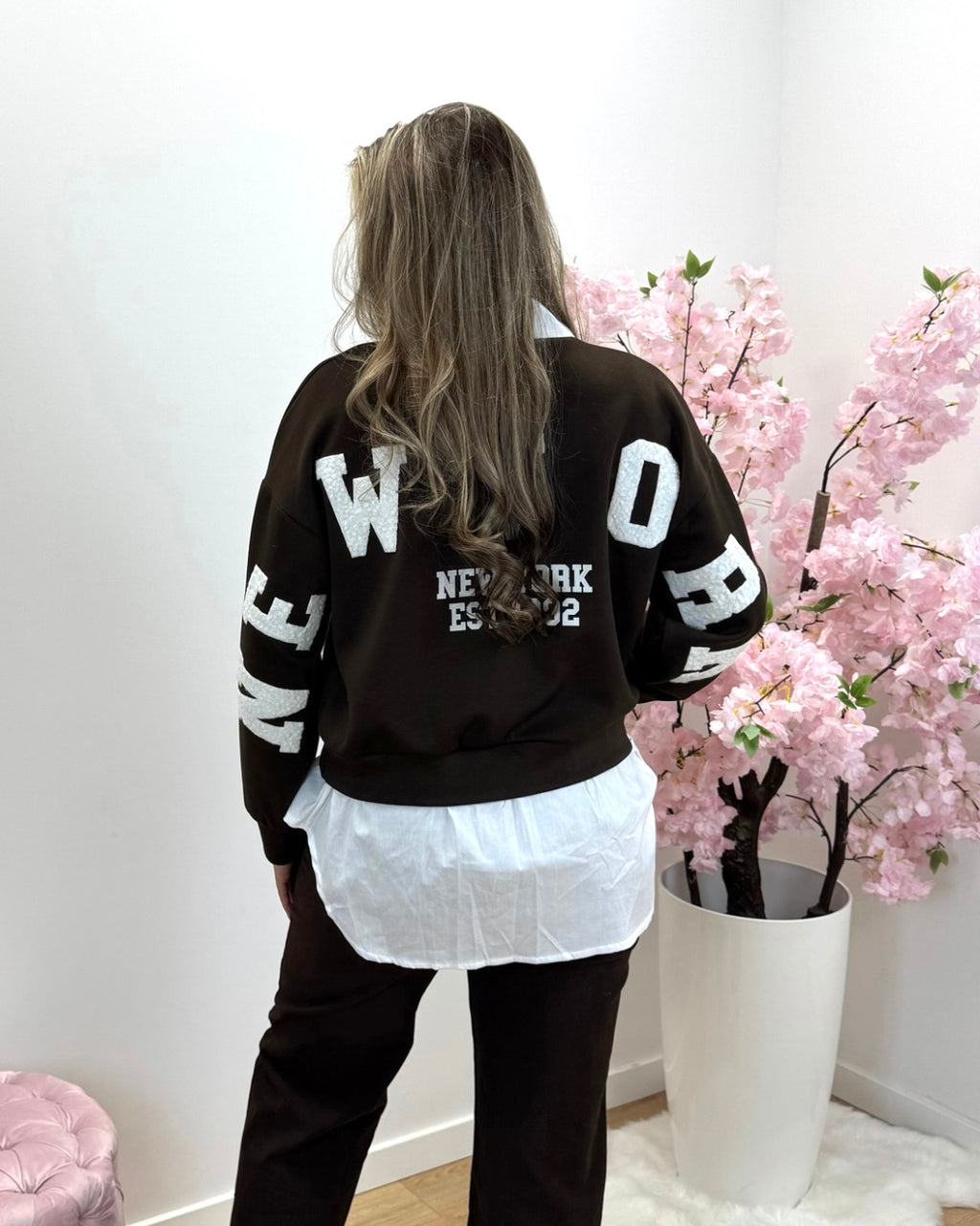 Blouse/Trui New York bruin