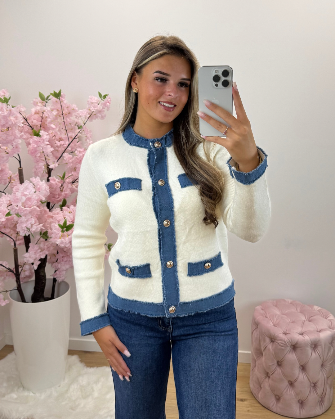 Trui/vest Bella crème