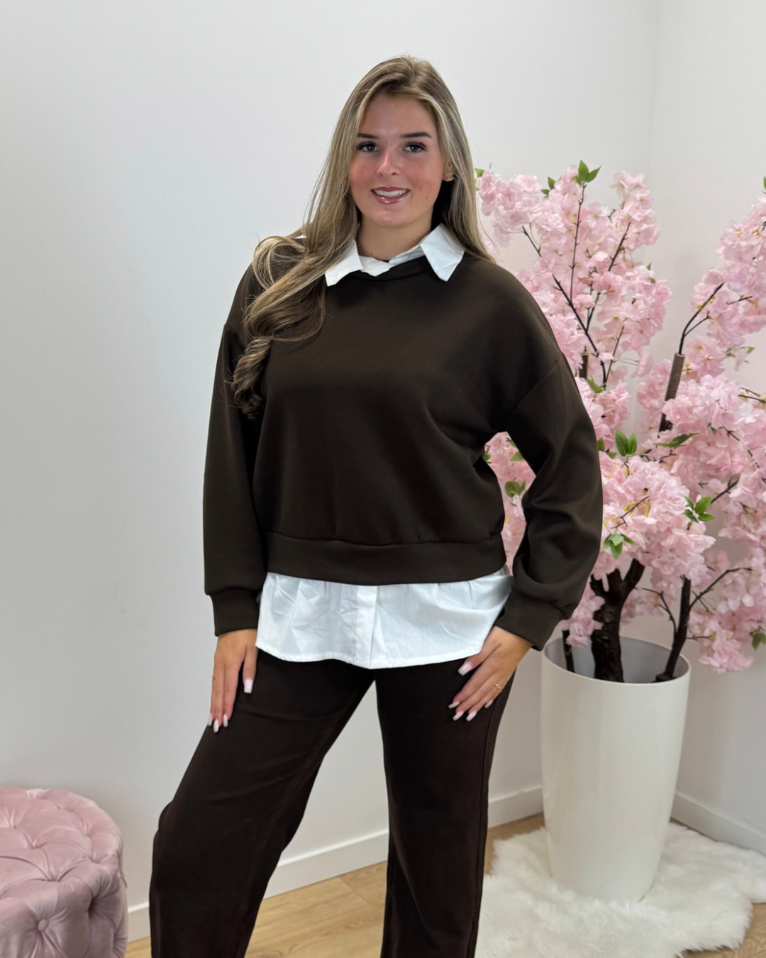 Blouse/Trui New York bruin