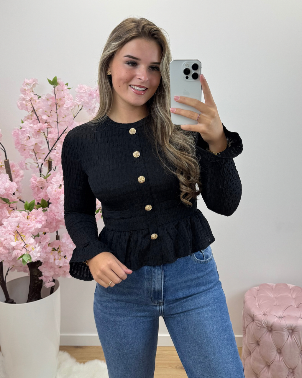 Top Lina zwart
