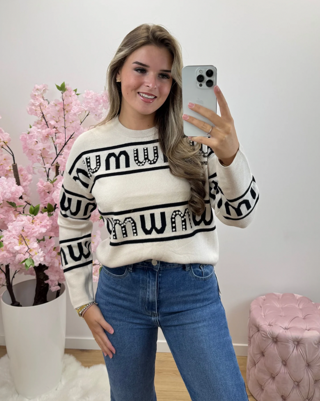 Trui Mia crème