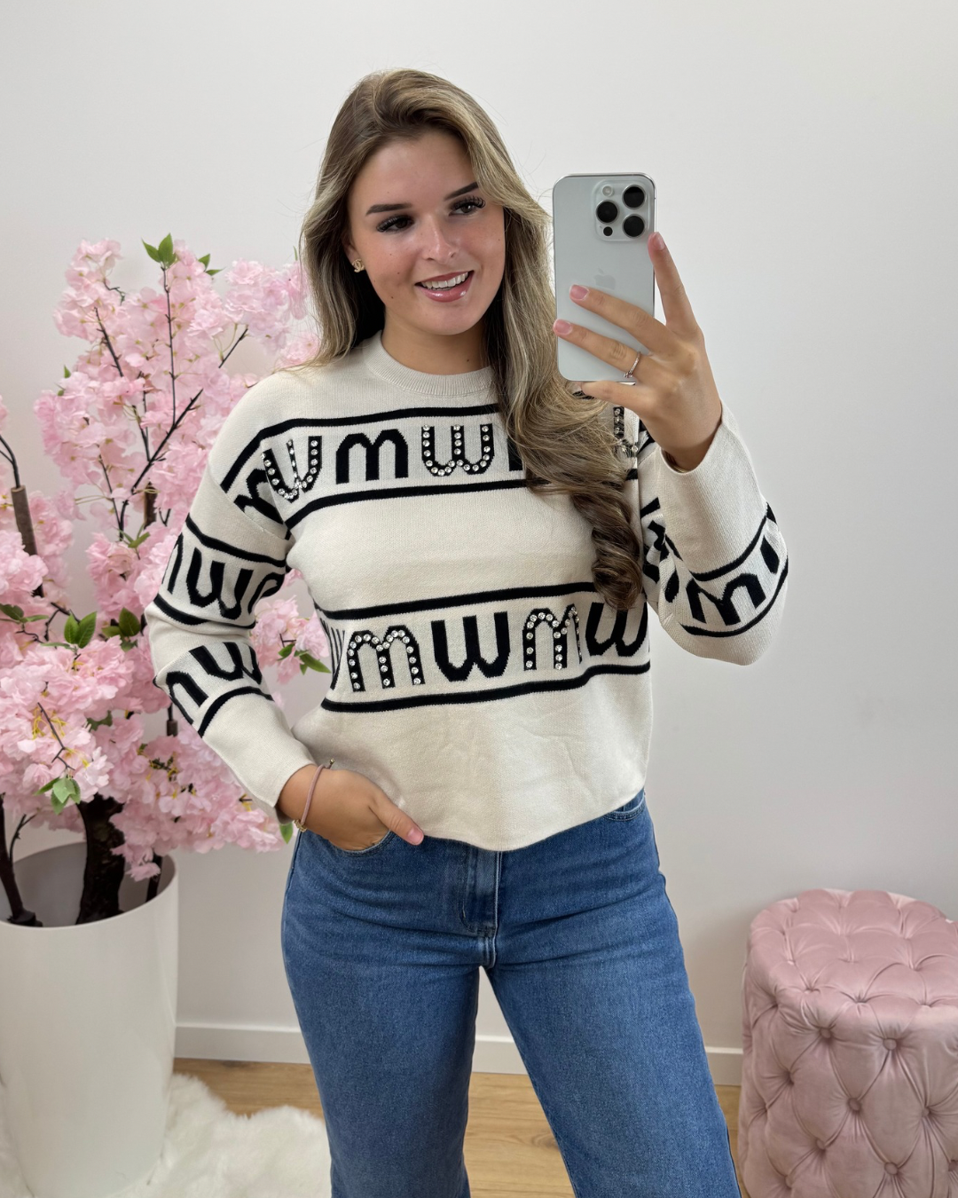 Trui Mia crème