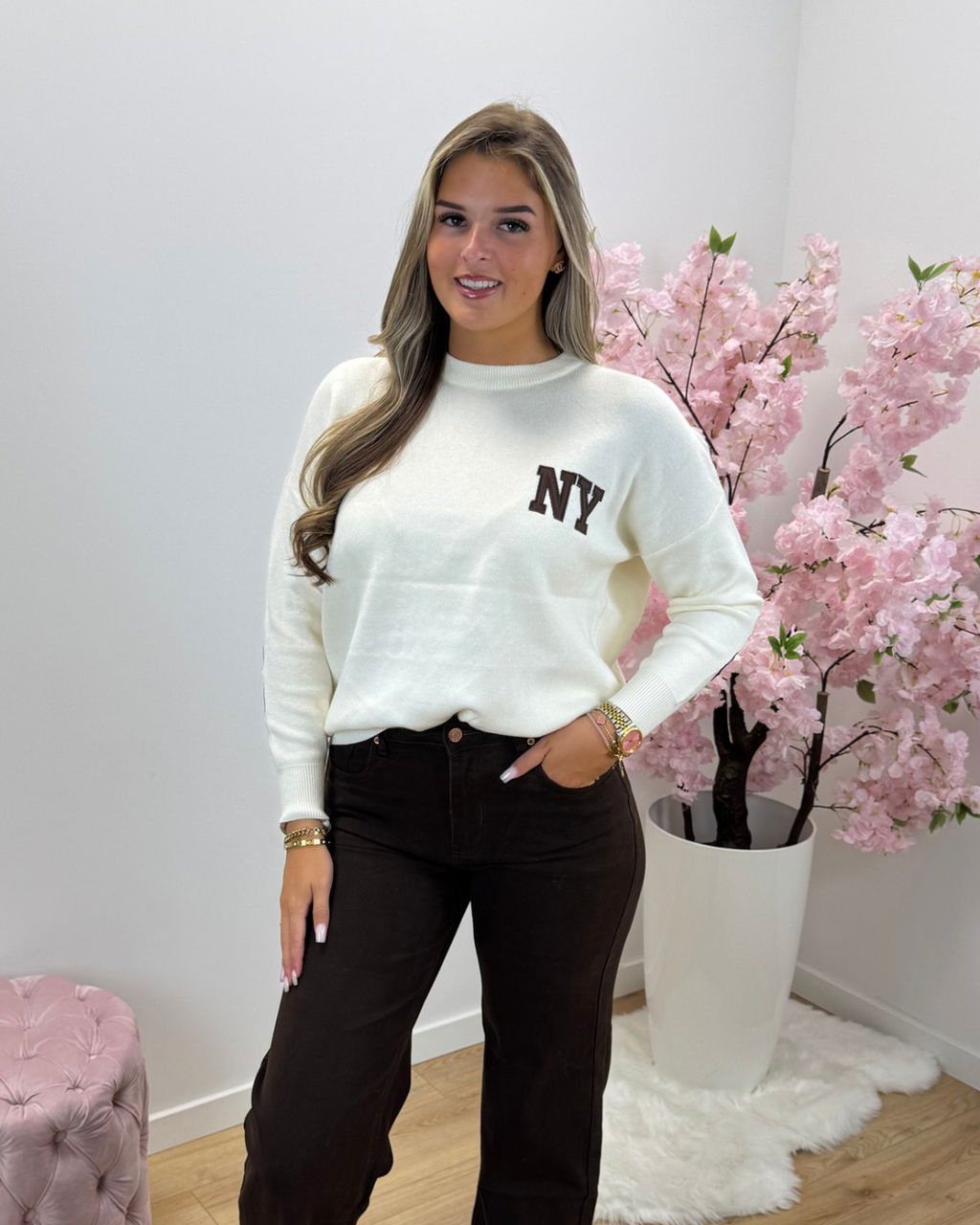 Trui New york crème