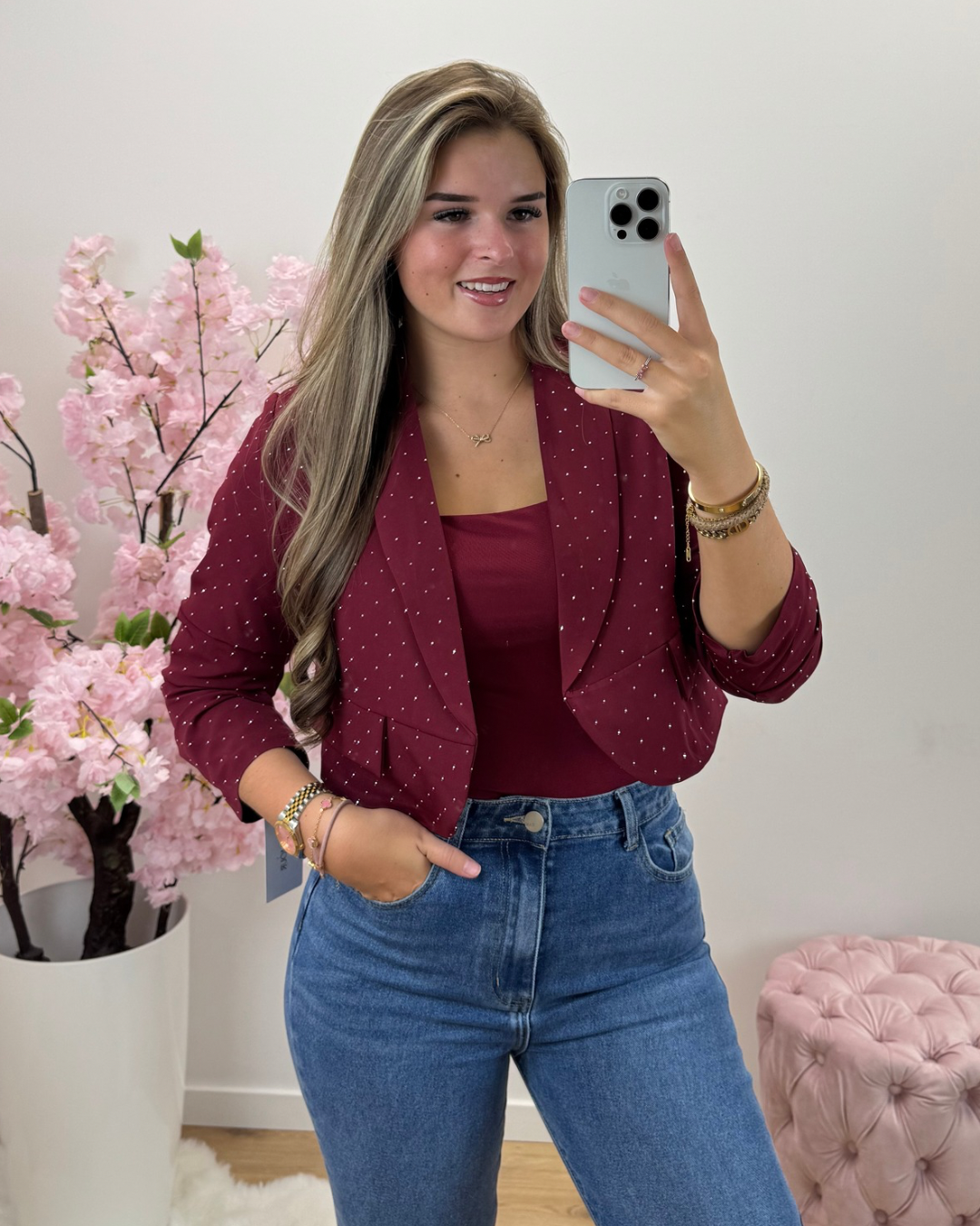 Blazer Charlie bordeaux