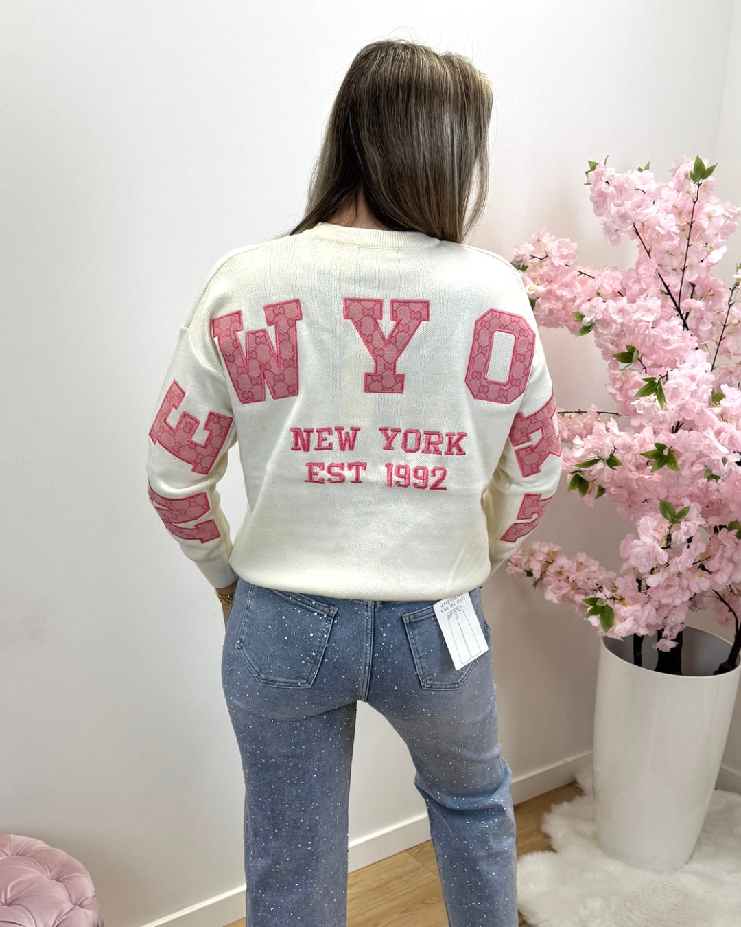 Trui New York roze